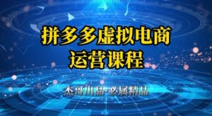 拼多多虚拟资料项目，从起店到出单全套系列教程，从0到1小白也可以轻松上手-壹浩聊项目