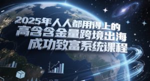2025年人人都用得上的高含金量跨境出海成功致富系统课程-壹浩聊项目