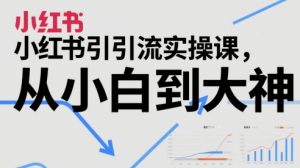 小红书引流实操课,从小白到大神-壹浩聊项目