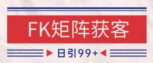 小红书某音FK赛道引流获客 自热矩阵日引200+【揭秘】-壹浩聊项目