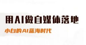 用AI做自媒体落地,适合新手快速入门与进阶,小白的AI蓝海时代-壹浩聊项目