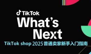 TikTok shop 2025普通卖家新手入门指南,助新手快速掌握从0到1的跨境电商运营逻辑-壹浩聊项目