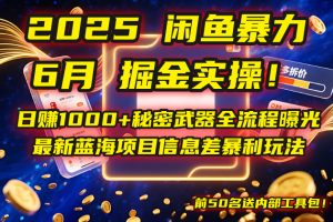 2025闲鱼暴力掘金实操!日赚1000+秘密武器全流程曝光,最新蓝海项目信…-壹浩聊项目