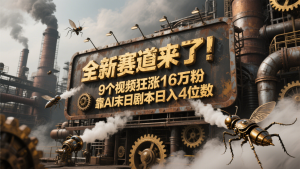 全新赛道来了!9个视频狂涨16万粉,靠AI末日剧本日入4位数,评论区爆肝追更!-壹浩聊项目