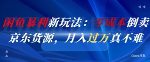 闲鱼暴利新玩法：零成本倒卖京东货源，月入过1W真不难-壹浩聊项目