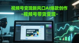 视频号变现新风口AI爆款创作-视频号带货变现-壹浩聊项目