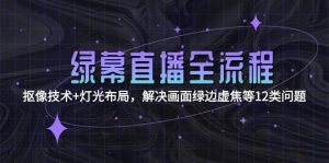绿幕直播全流程:抠像技术+灯光布局,解决画面绿边虚焦等12类问题-壹浩聊项目