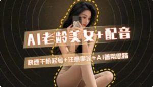 AI老龄美女涨粉+变现_快速千粉起号思路-壹浩聊项目
