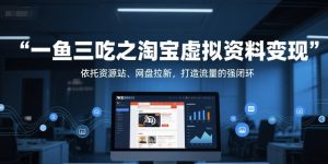 一鱼三吃之淘宝虚拟资料变现，依托资源站、网盘拉新，打造流量的强闭环-壹浩聊项目
