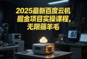 2025最新百度云机掘金项目实操课程单窗口保底5-10元月收益单窗口150+【揭秘】-壹浩聊项目