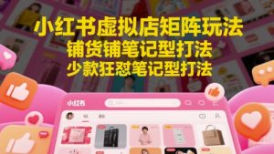 小红书虚拟店矩阵玩法,铺货铺笔记型打法,少款狂怼笔记型打法(更新)-壹浩聊项目
