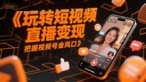 玩转短视频直播变现,把握视频号金风口-壹浩聊项目