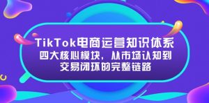 TikTok电商运营知识体系:四大核心模块,从市场认知到交易闭环的完整链路-壹浩聊项目