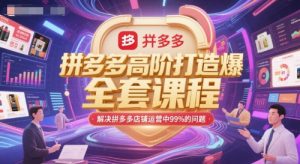 拼多多高阶打造爆款全套课程,解决拼多多店铺运营中99%的问题-壹浩聊项目