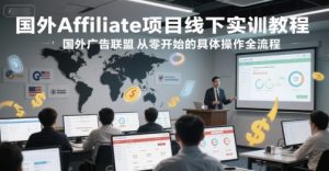 国外Affiliate项目线下实训教程,国外广告联盟从零开始的具体操作全流程-壹浩聊项目