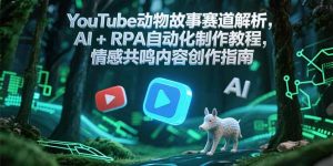 YouTube动物故事赛道解析，AI+RPA自动化制作教程，情感共鸣内容创作指南-壹浩聊项目