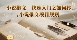小说推文—快速入门之如何抄 ，小说推文项目规划-壹浩聊项目