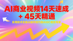 AI商业视频14天速成+45天精通实用技术实操,从制作技巧到AIGC视效专家-壹浩聊项目