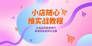 小店随心推实战教程,从选品到投放技巧,精准获取高转化流量-壹浩聊项目