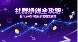 社群挣钱全攻略:教你从0到1轻松实现引流变现-壹浩聊项目