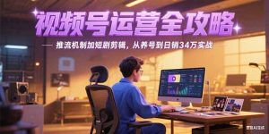 2025视频号运营全攻略,推流机制加短剧剪辑,从养号到日销34万实战-壹浩聊项目