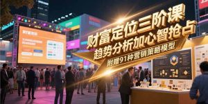财富定位三阶课,趋势分析加心智抢占,附赠91种营销策略模型-壹浩聊项目