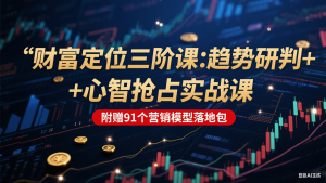 财富定位三阶:趋势研判 + 心智抢占实战课,附赠91个营销模型落地包-壹浩聊项目