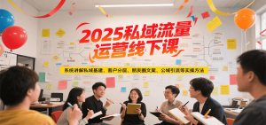 2025私域流量运营线下课,系统讲解私域基建/客户分层/朋友圈文案/公域引流等实操方法-壹浩聊项目