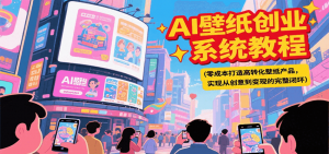 AI壁纸创业系统教程，零成本打造高转化壁纸产品，实现从创意到变现的完整闭环-壹浩聊项目