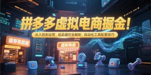 拼多多虚拟电商掘金:从入驻到运营,选品避坑全解析,自动化工具配置技巧-壹浩聊项目
