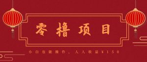 分享一个零撸项目，超简单副业小白必看，人人收益¥150(附渠道)-壹浩聊项目