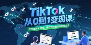 TikTok从0到1变现课，账号注册全流程，爆款内容制作与矩阵运营-壹浩聊项目
