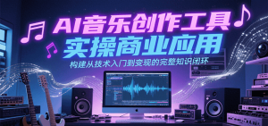 AI音乐创作工具实操商业应用,构建从技术入门到变现的完整知识闭环-壹浩聊项目