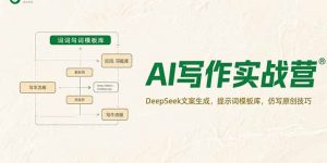 AI写作实战营,DeepSeek文案生成,提示词模板库,仿写原创技巧-壹浩聊项目