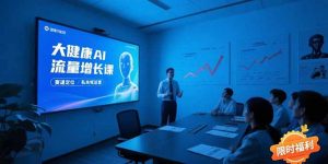 大健康AI流量增长课8.0,赛道定位方法论,AI数字人内容生产,私域转化运营-壹浩聊项目