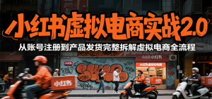 小红书虚拟电商实战2.0,从账号注册到产品发货完整拆解虚拟电商全流程-壹浩聊项目