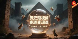 历史短视频赛道变现课,百集素材库应用,文案剪辑技巧,账号运营全案-壹浩聊项目