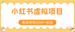 小红书虚拟电商新玩法，实现单品纯利20W+，可矩阵放大操作！-壹浩聊项目
