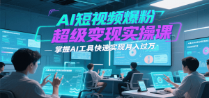 AI短视频爆粉超级变现实操课,掌握AI工具快速实现月入过万-壹浩聊项目