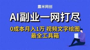 AI副业一网打尽0投入月入1万+视频文字绘图最全工具箱-壹浩聊项目
