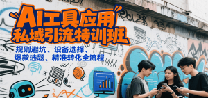 AI工具应用私域引流特训班,规则避坑、设备选择、爆款选题、精准转化全流程-壹浩聊项目