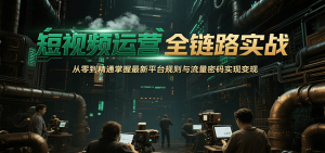 短视频运营全链路实战,从零到精通掌握最新平台规则与流量密码实现变现-壹浩聊项目