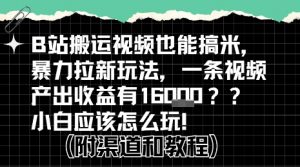 b站掘金计划？搬运视频也能挣拉新的收益，小白应该怎么玩！-壹浩聊项目