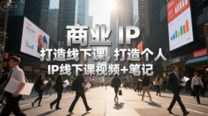 商业IP打造线下课,打造个人 IP线下课视频+笔记-壹浩聊项目