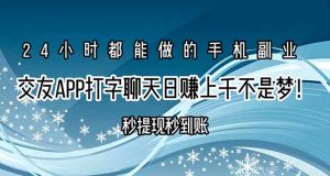 交友APP打字聊天赚钱秒提现秒到账，日赚上千不是梦！-壹浩聊项目