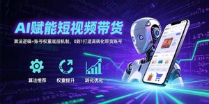 AI赋能短视频带货:算法逻辑+账号权重底层机制,0到1打造高转化带货账号-壹浩聊项目