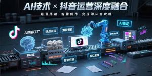 AI技术与抖音运营的深度融合应用:涵盖账号搭建、内容创作、收益变现等-壹浩聊项目