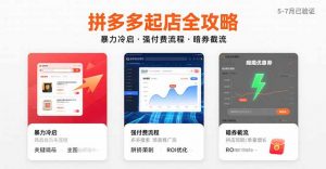 拼多多起店全攻略,暴力冷启,强付费流程,暗券截流,5-7月已验证的方法-壹浩聊项目