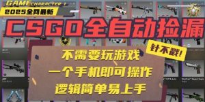 CSGO自动捡漏项目，最新独家玩法，一个手机即可操作，新手小白轻松月入1W+，操作简单易上手【揭秘】-壹浩聊项目