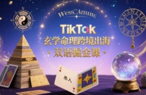 TikTok玄学命理跨境出海双语掘金课，手把手教你用命理知识精准直击海外用户痛点-壹浩聊项目